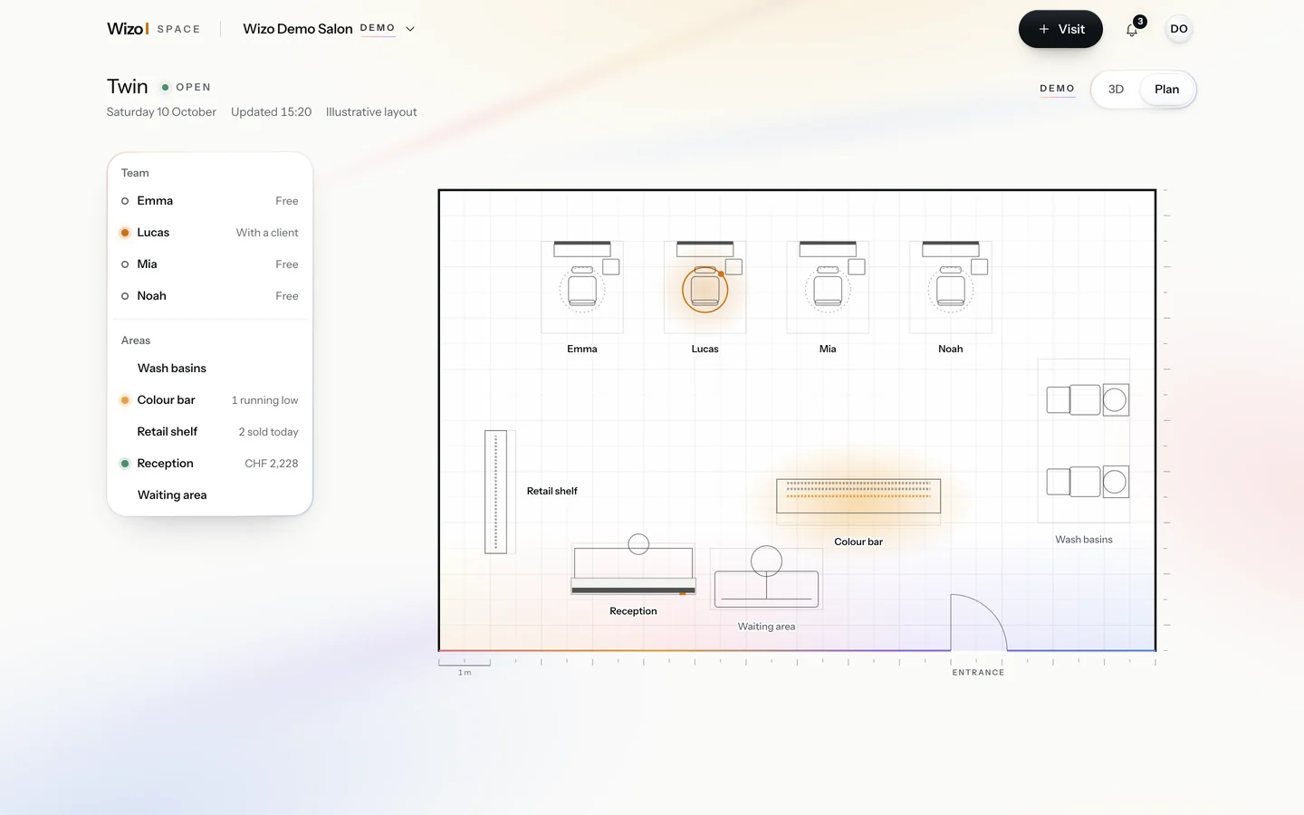The same salon, as a plan.